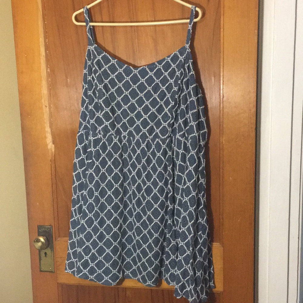 Blue and white Torrid Skater Dress